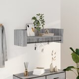 vidaXL Stenska polica siva sonoma 100x35x30,5 cm inženirski les Cene