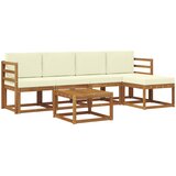  Set vanjskih sofa 6 kom. Prirodna i krem | shoptok.hr