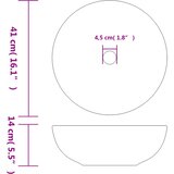 Nadgradni umivaonik bijelo-plavi okrugli Φ 41 x 14 cm keramički | shoptok.hr