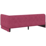  Kutni okvir kreveta Vinska crvena 90 x 200 cm Baršun | shoptok.hr