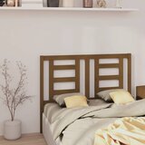  Uzglavlje za krevet boja meda 146 x 4 x 100 cm masivna borovina Slike