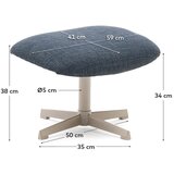 Kave Home Prašno moder tabure Jaspe – | Shoptok.si