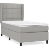 Maison Chic Box spring postelja - Vzmetna postelja z vzmetnico svetlo siva 80x200 cm blago SL7115, (21901705) Cene