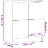  Komoda boja starog drva 60 x 30 x 70 cm od konstruiranog drva | shoptok.hr
