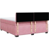 vidaXL Box spring postelja z vzmetnico roza 180x200 cm žamet | Shoptok.si