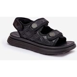 Boto Women Sandals With Decorative Details On Velcro Black Zoliner | Shoptok.si