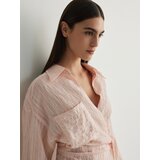 Reserved - Bluza na vezanje i preklop sprijeda - pastelnoružičasto | shoptok.hr