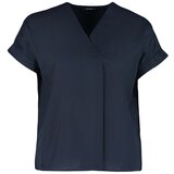 Trendyol Curve Plus Size Blouse - Navy blue - Relaxed fit Cene