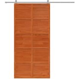 vidaXL Vrata za staju voštano smeđa 100x208 cm od masivne borovine | shoptok.hr