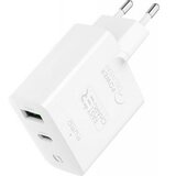 Puro Polnilnik z dvojno USB A C PD vti?nico 32 W (12 20 W) Power Delivery, Bela, (21683731) | Shoptok.si