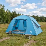  Kabinski šator s krovom Plava 400 x 210 x 180 cm Poliester | shoptok.hr