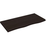  Zidna polica tamnosmeđa 100x50x(2-4) cm od obrađene hrastovine | Eponuda.com
