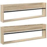  Polica za časopise Zidne 2 pcs Sonoma hrast 100 x 12 x 30 cm | shoptok.hr