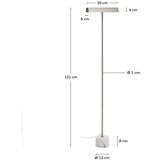 Kave Home Stojeća svjetiljka u srebrnoj boji (visina 121 cm) Lynor – | shoptok.hr