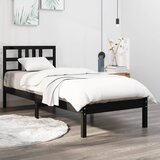 Maison Chic Posteljni okvir - Enojna postelja - Postelja za odrasle črn iz trdnega lesa 75x190 cm-J14150, (21764221) | Shoptok.si