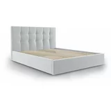 Mazzini Beds svijetlo sivi bračni krevet od baršuna Mazzini Kreveti Nerin, 160 x 200 cm