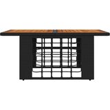  Stol za vrt Crna i prirodna 100 x 55 x 37 cm PE Rattan i Staklo | shoptok.hr
