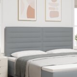  LED Uzglavlje sa svjetlosivim dizajnom 200 cm platno | shoptok.hr