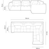 Micadoni Svijetlo siva kutna garnitura (s desnim kutom) Bloom – Home | shoptok.hr