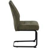 CARRYHOME NIHAJNI STOL, kovina, tekstil zelena, črna | Shoptok.si