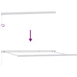 Tenda na uvlačenje antracit-bijela 4x3 m od tkanine i aluminija | Eponuda.com