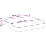  Kvadratna posuda za cvijeće 24 pcs Crvena cigla 15 x 15 x 2 cm | shoptok.hr