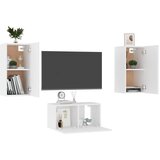  3-dijelni set TV ormarića bijeli od konstruiranog drva | shoptok.hr