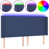  LED uzglavlje plavo 163 x 16 x 118/128 cm od tkanine | shoptok.hr