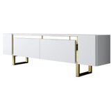 Hanah home tv polica yildiz white gold