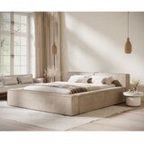 Maison de Rêve Bež oblazinjena zakonska postelja s prostorom za shranjevanje z letvenim dnom 140x200 cm Voliera – | Shoptok.si