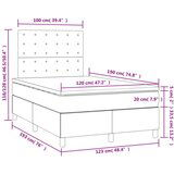  Krevet s oprugama i madracem LED sivi 120x190 cm umjetna koža | shoptok.hr