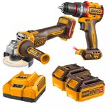 INGCO TOOLS Bušilica i brusilica AKU 2x4.0Ah s punjačem 66nm u kutiji CKLI20256E | Eponuda.ba