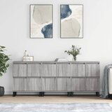 The Living Store Komoda 3 kosi siva sonoma inženirski les - Komoda, (21662387) | Shoptok.si