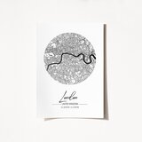 Wallity poster London-2077, 21x29,7 cm, bijeli | Eponuda.ba