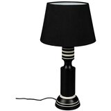 Dutchbone Črna namizna svetilka s tekstilnim senčilom (višina 60 cm) Virgil – Cene