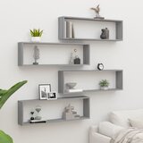  Kockaste zidne police 4 kom boja hrasta 100 x 15 x 30 cm drvene | shoptok.hr