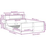  Posteljni okvir brez vzmetnice vošč. rjav 150x200 cm borovina | Shoptok.si