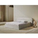 Micadoni Svijetlo sivi tapecirani bračni krevet s prostorom za odlaganje s podnicom 180x200 cm Elizabeth – | shoptok.hr