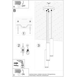  Sollux SL.1079 - Luster na sajli LAGOS 3xGU10/10W/230V crna | Eponuda.com