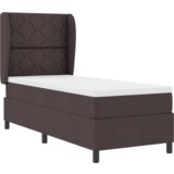 LEŽAJ Box Spring postelja z vzmetnico - Temno rjava, 80x200 cm, Tkanina, (22052388) | Shoptok.si