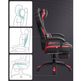 Songmics Direktorski pisarniški stol, ergonomski, črn, rdeč OBG77BR, (21612138) | Shoptok.si