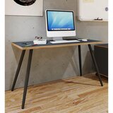 P & B PISALNA MIZA kovina, leseni material antracit, medeni hrast | Shoptok.si