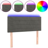vidaXL LED posteljno vzglavje temno sivo 100x5x78/88 cm žamet, (20738232) Cene