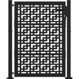  Vrtna vrata crna 100x125 cm čelična križna konstrukcija | shoptok.hr