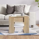  Stolić za kavu bijeli i hrast 55,5x55x45 cm konstruirano drvo | Eponuda.com