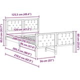  Konstrukcija postelje Taupe 120 x 200 cm Masivno borovo les, (5000084407) | Shoptok.si