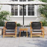  Vrtni namještaj 2 pcs Crna 67 x 76 x 73 cm Čvrsto drvo akacije | shoptok.hr