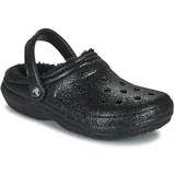 Crocs Cokli Classic Glitter Lined Clog Črna