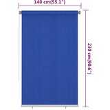  Vanjska roleta za zamračivanje 140 x 230 cm plava HDPE | Shoptok.si