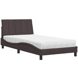 vidaXL Postelja z vzmetnico temno rjava 100x200 cm blago, (21829431) | Shoptok.si
